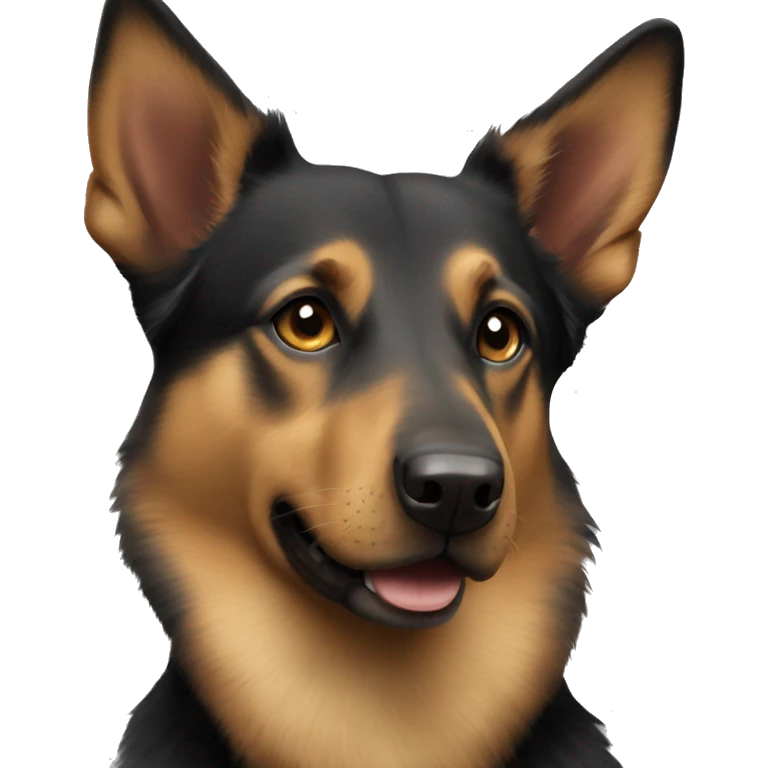 australian kelpie german shepherd mix dog emoji