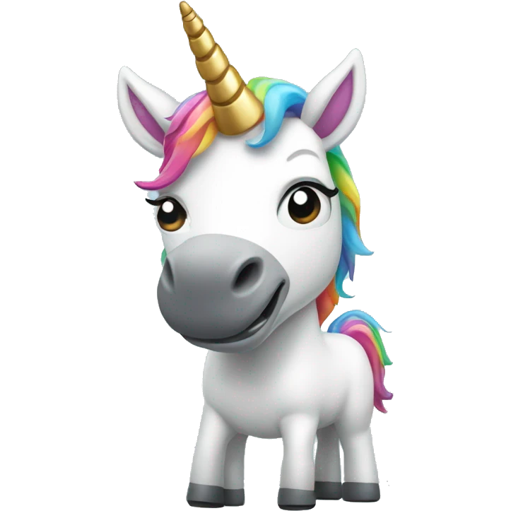 Unicorn with microphone emoji