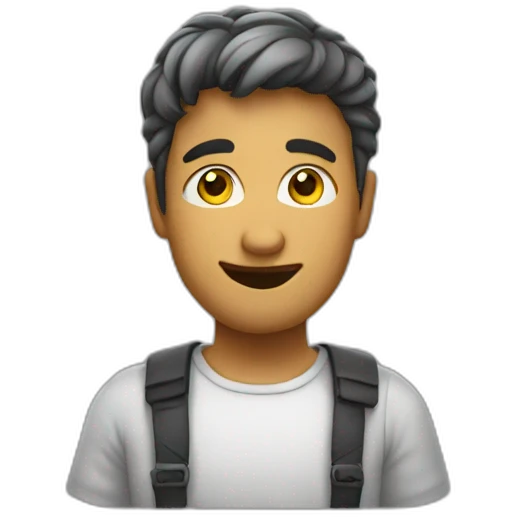 man showing his back winking emoji