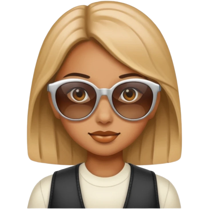 Girl wearing sunglasses emoji