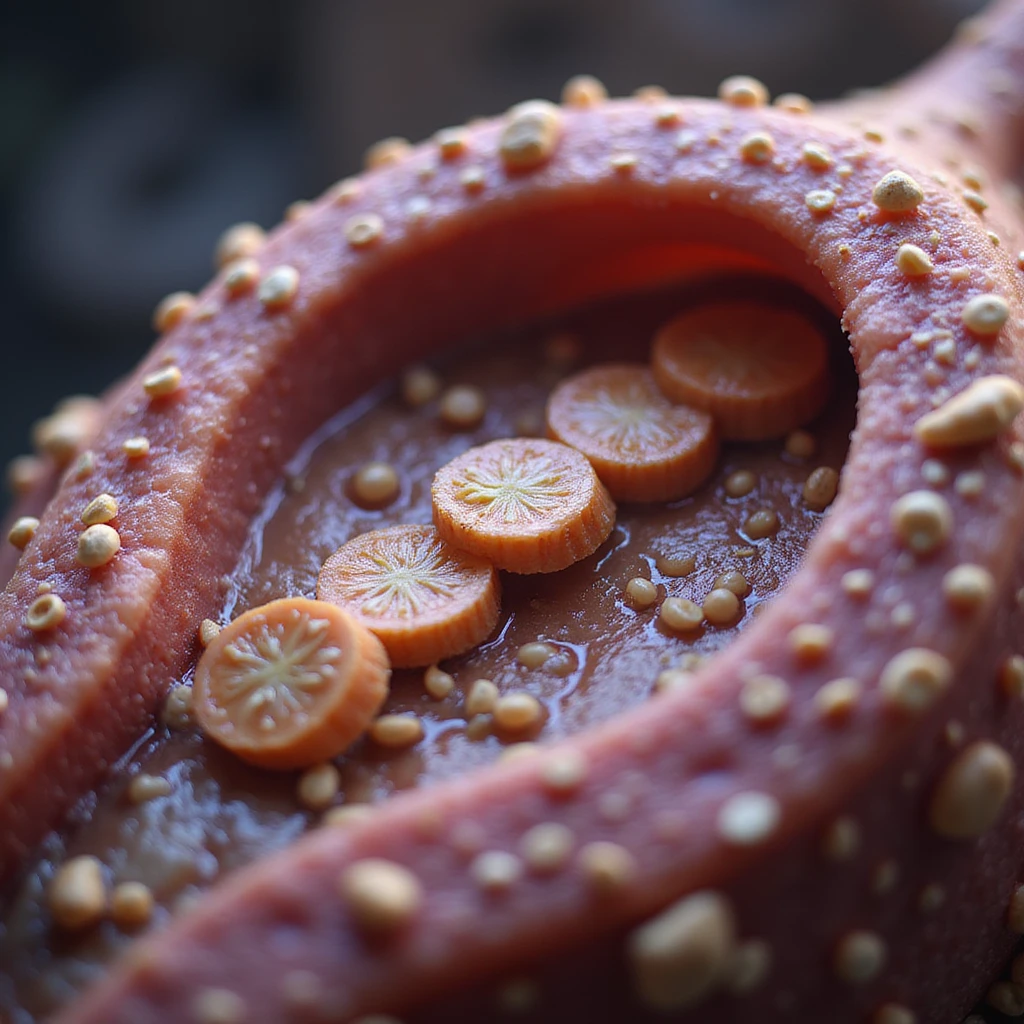 hyperrealistic and anatomical 4K visualization of fatty acid transport through mitochondrial membrane, with details of fatty acids, carnitine, and cellular structures emoji