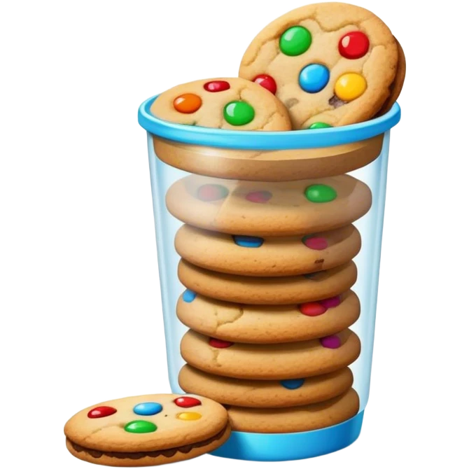 small plastic cup with cookies   emoji