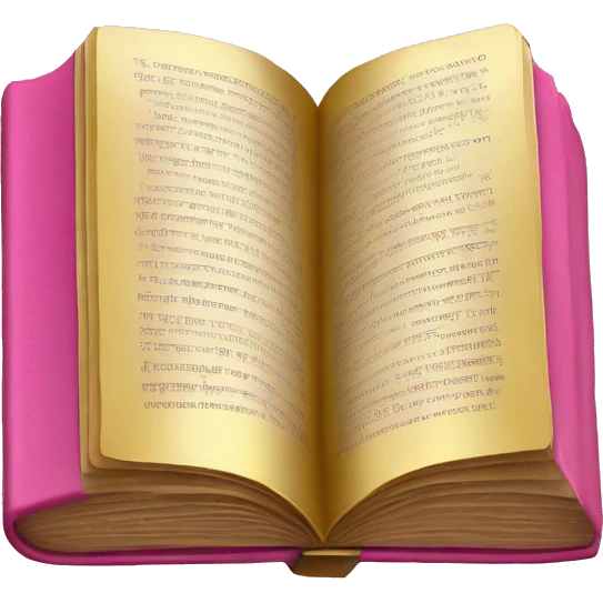 Pink book with gold holy Bible letters  emoji