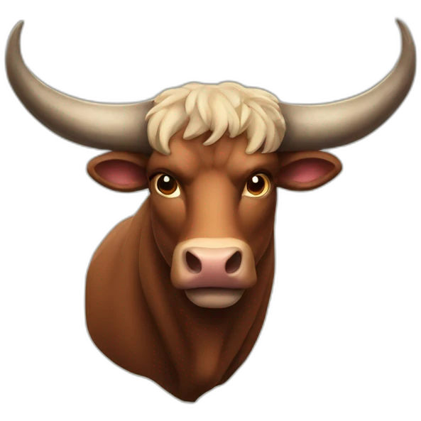 Horned bull emoji