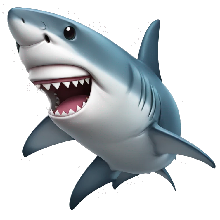 Shark with bow emoji
