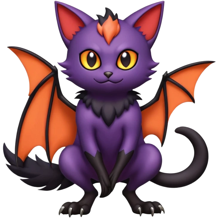 Noibat-Litten-Bat-Cat-Fakémon-hybrid-creature (full body)  emoji