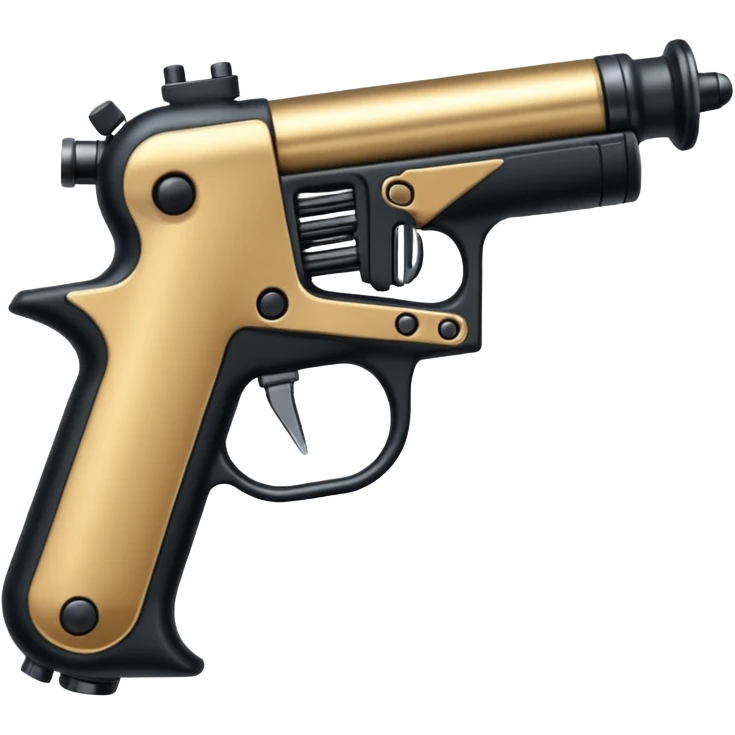 Black tattoo gun with needle emoji
