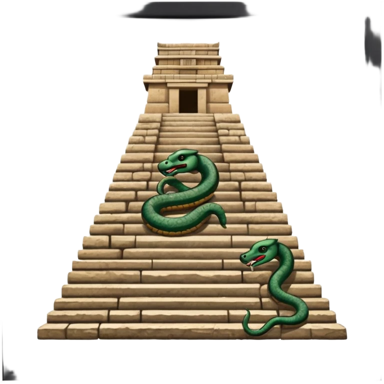 chichen itza with serpent descending steps emoji