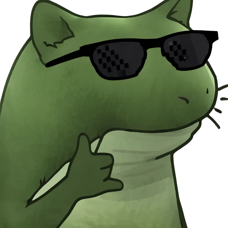 Cat with sunglasses emoji