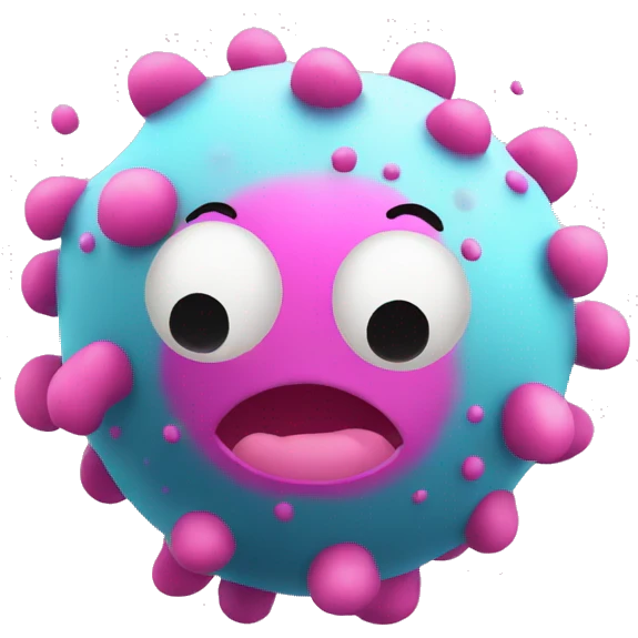 Cute Varicella zoster virus pink emoji