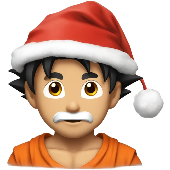 Goku with a Santa hat emoji