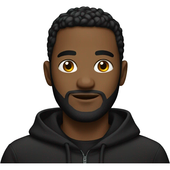 Man with black hoodie  emoji