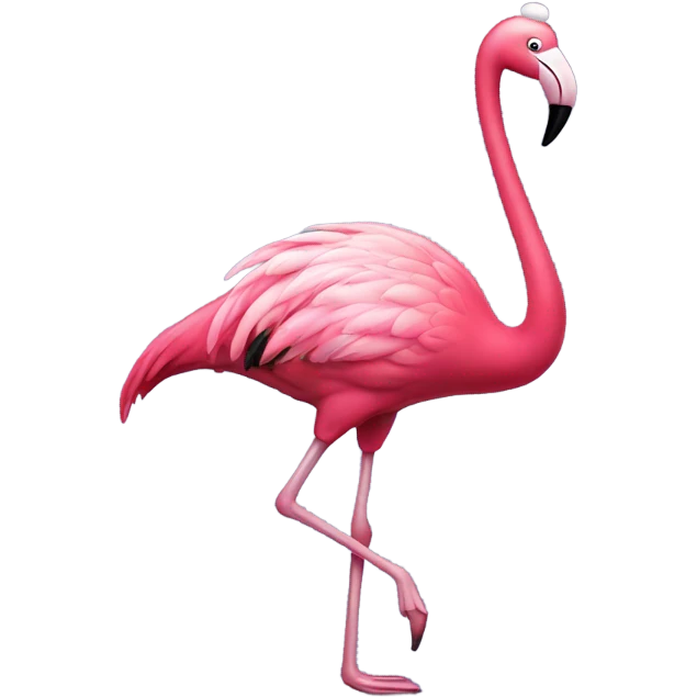 Dancing Christmas flamingo  emoji