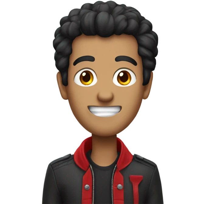 Black hair Red jacket Nutcraker  emoji