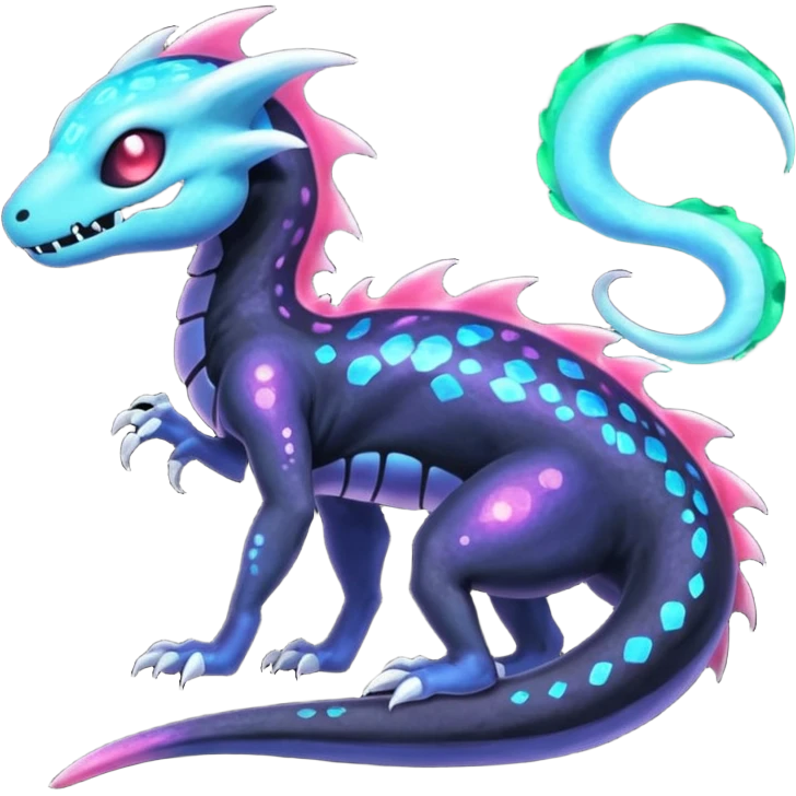 Nebulae Salandit-Duskull-Noibat-Fakémon-hybrid-creature (full body)  emoji