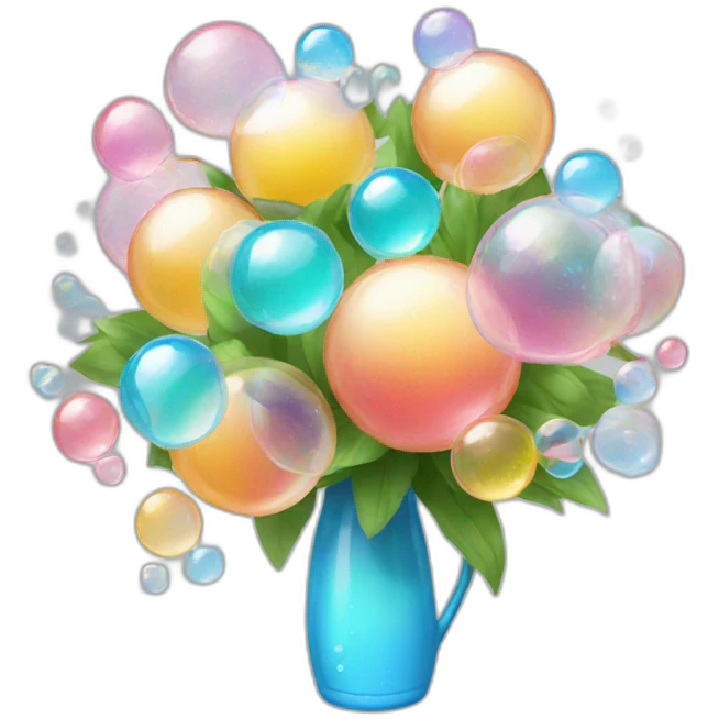 bouquet of bubbles emoji