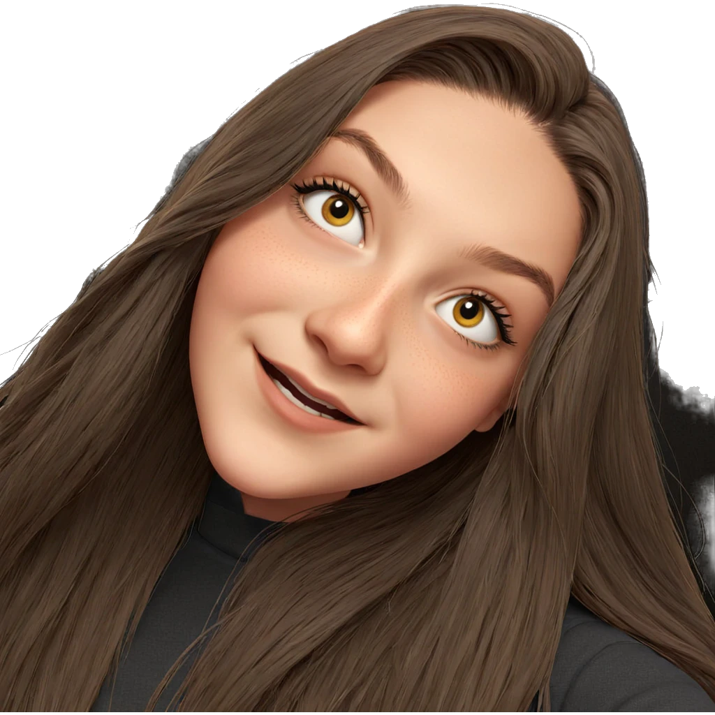 smiling girl with long hair emoji