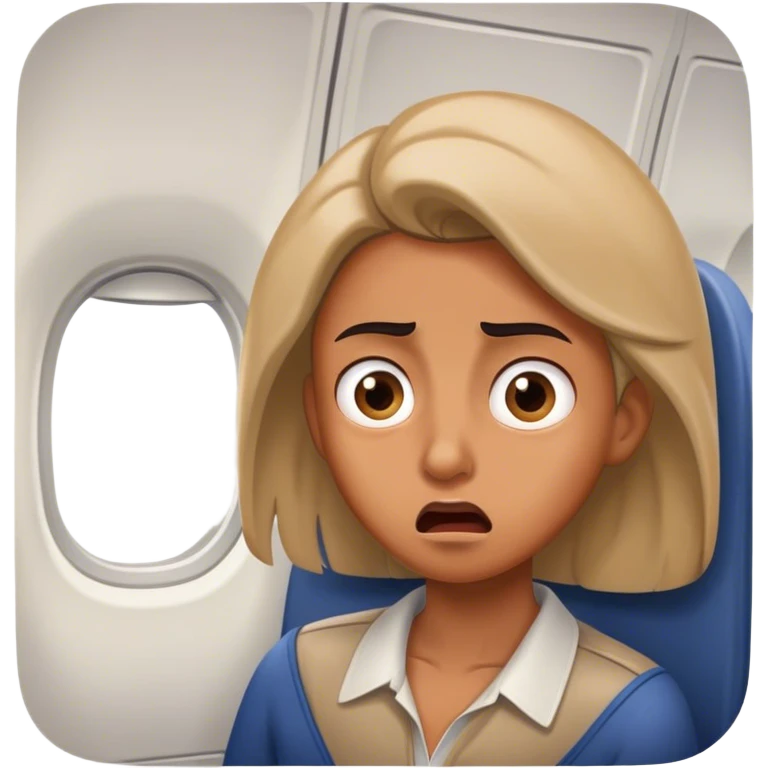 Person afraid to fly emoji