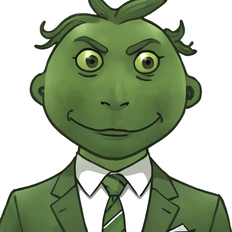 Orange man with suit and tie with bad makeup  emoji