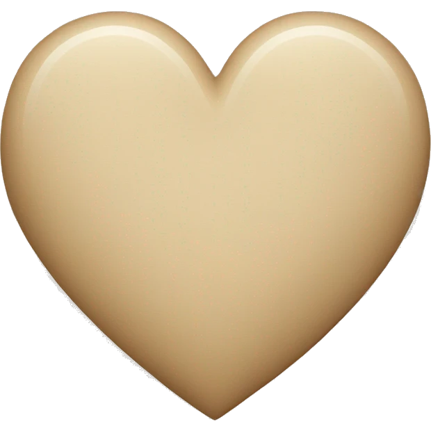 beige heart emoji
