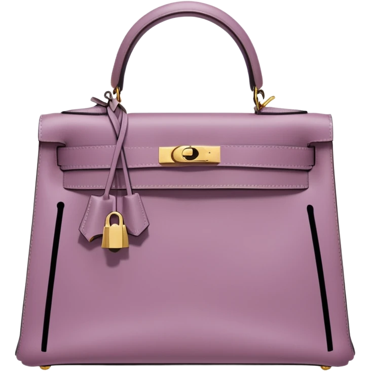 hermes kelly mauve color gold hardware emoji