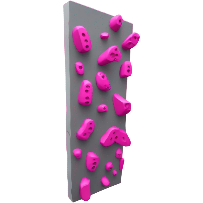 Pink rock climbing walll emoji