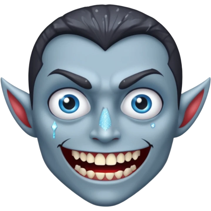glitter gray dent vampire  emoji