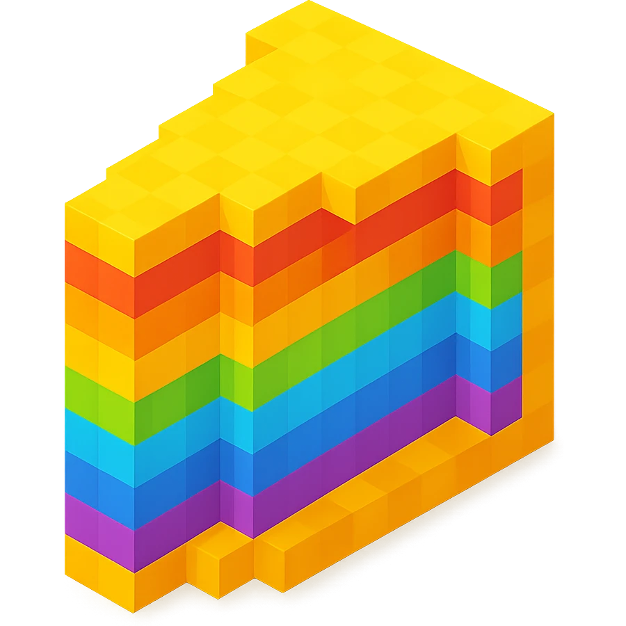 Rainbow cake emoji