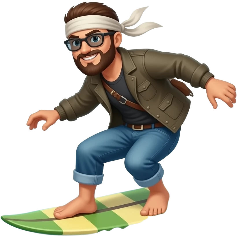smuggler surfing in spring emoji