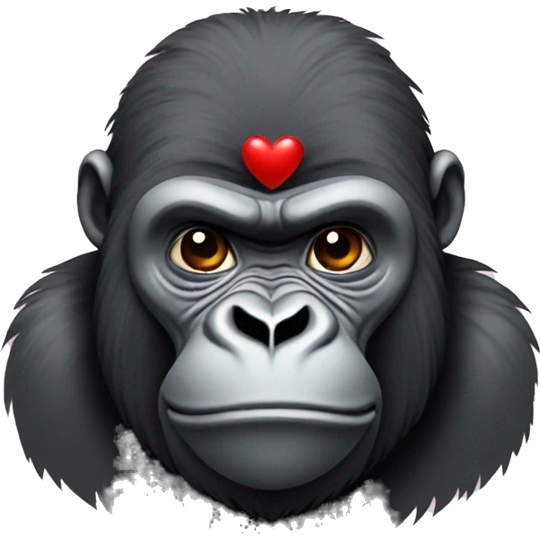 gorilla with heart emoji