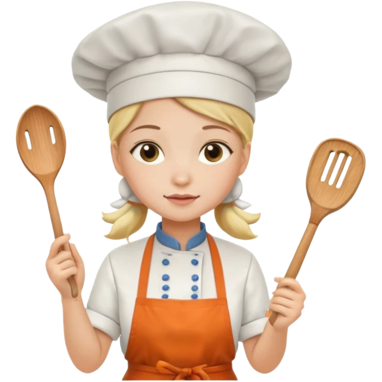 Girl cat cooking fish emoji