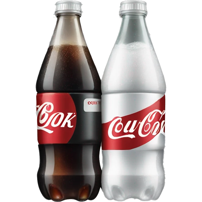 two bottles of diet coke being clinked together emoji
