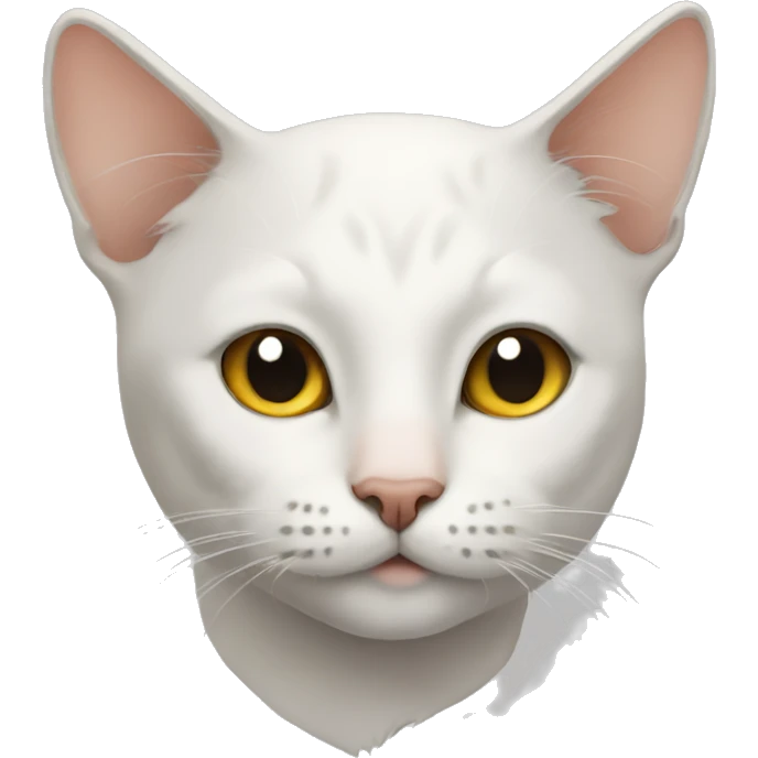 Cat with crescent moon bald spot on forehead  emoji