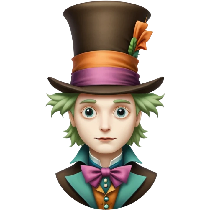 Mad Hatter character from Alice in Wonderland emoji