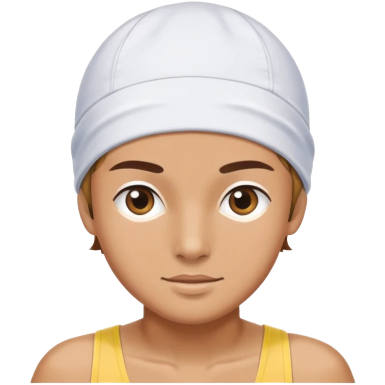 A swimmer with a preppy swim cap emoji