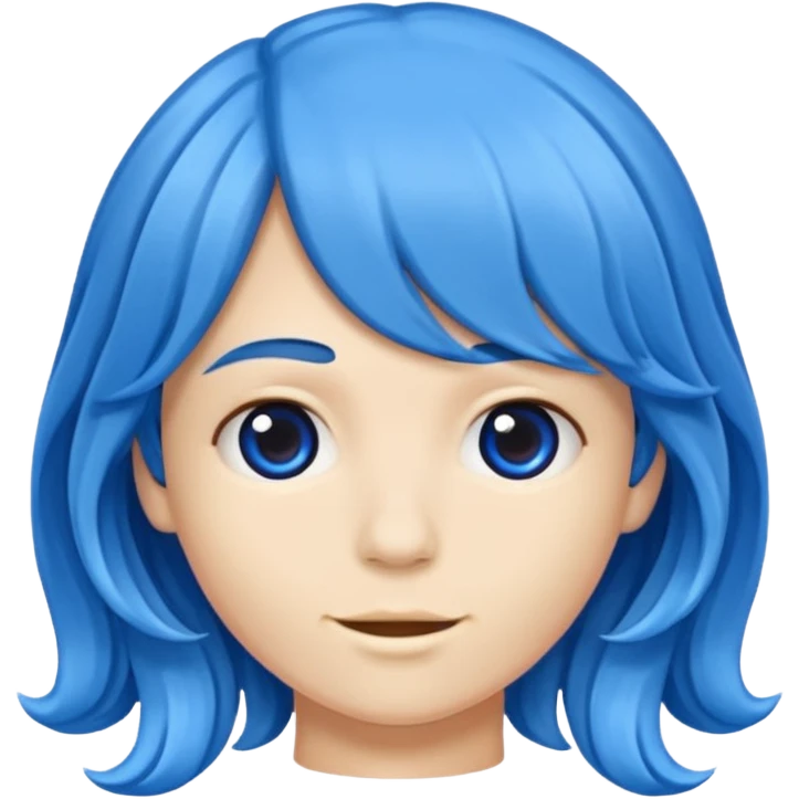 blue wig emoji