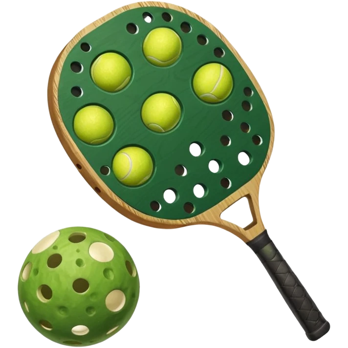 pickle ball ball and racket  emoji