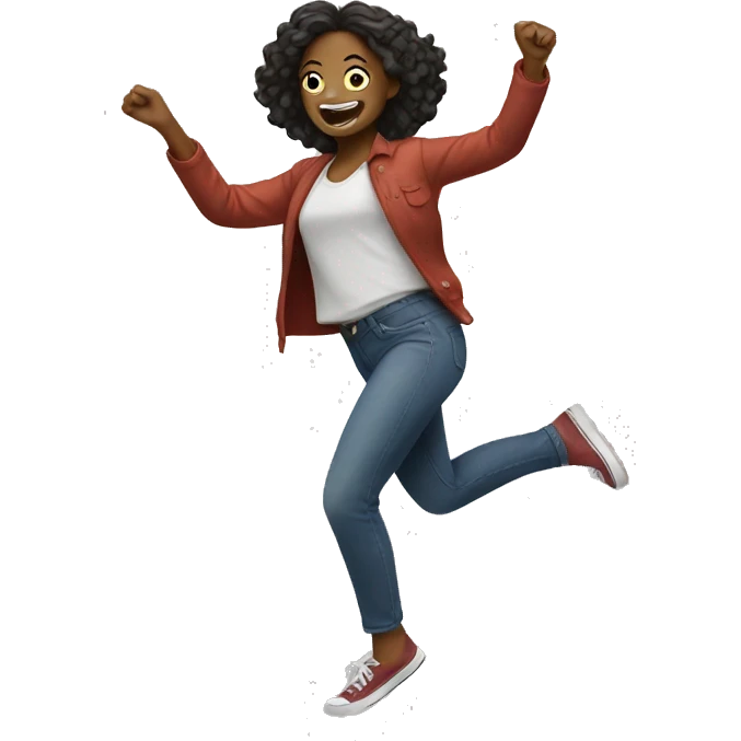 girl dancing wildly emoji
