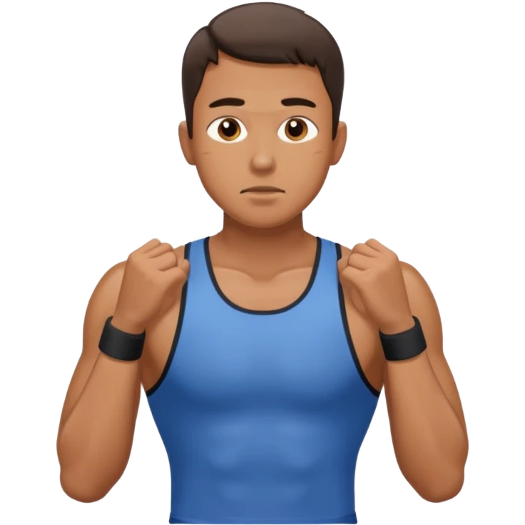 guy breathing in gym clothes emoji