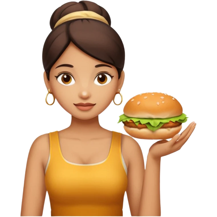A girl with vadapav in hand emoji