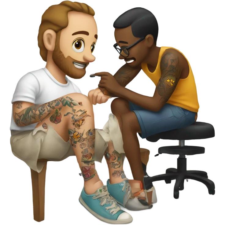 Getting a tattoo emoji