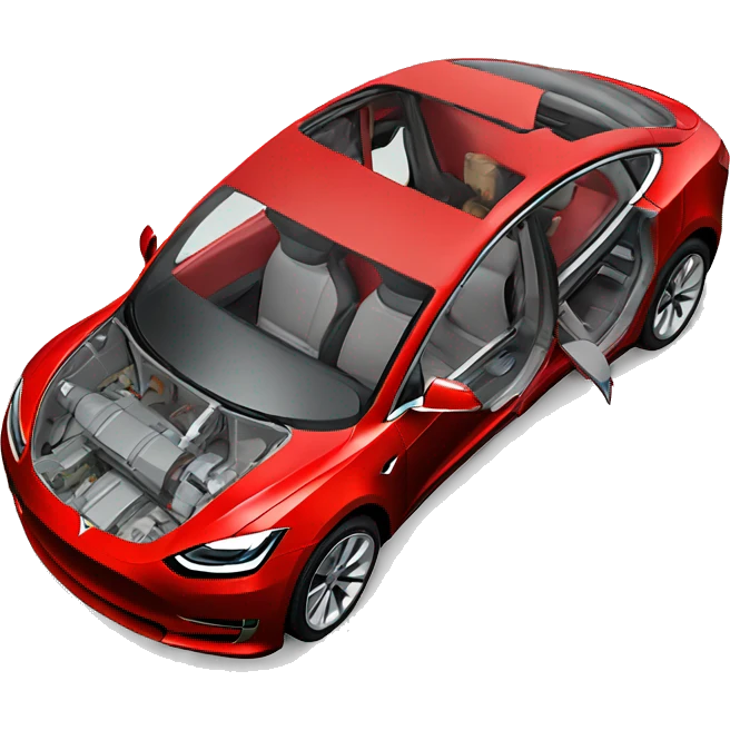 Red Tesla 3 emoji