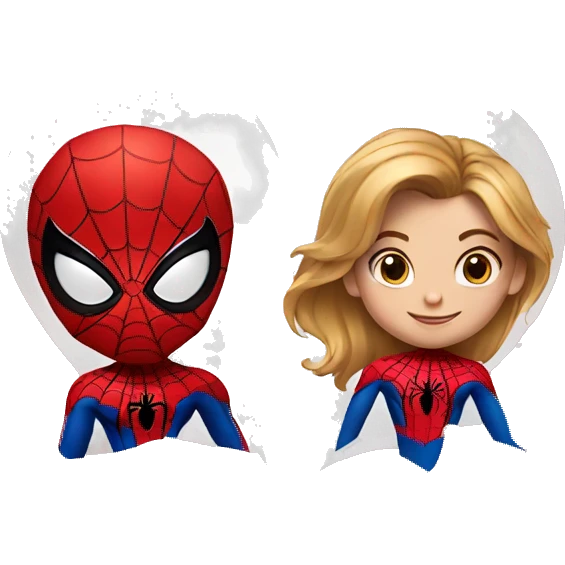Spider man in love emoji