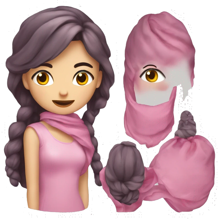 Pembe yılbaşı ağaç  emoji