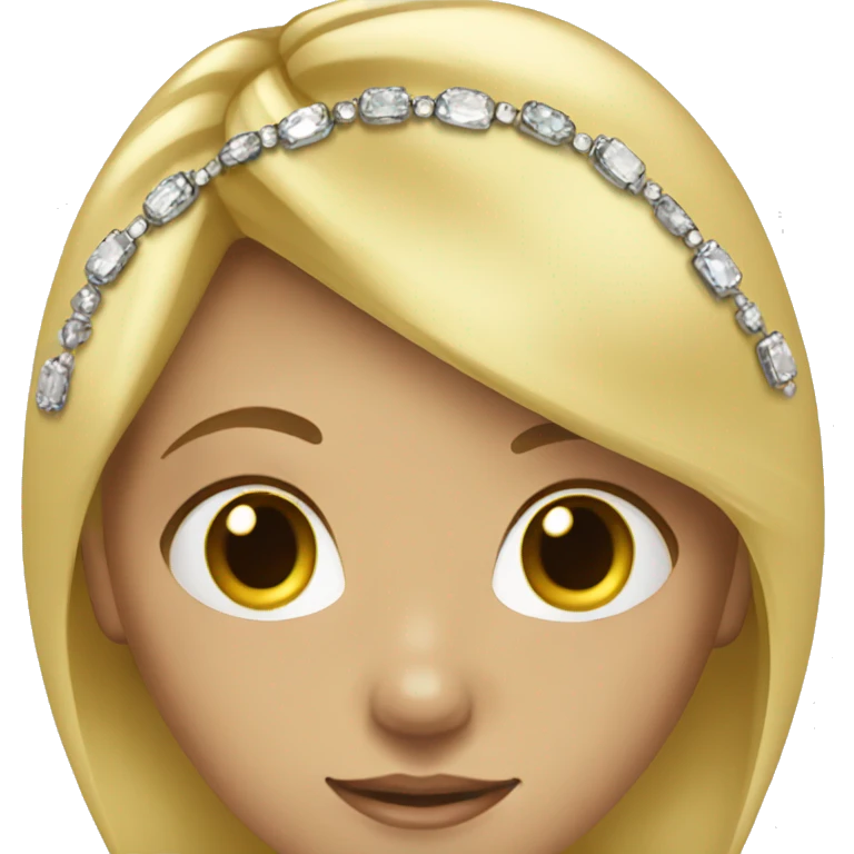 blonde haired girl with jewelry emoji