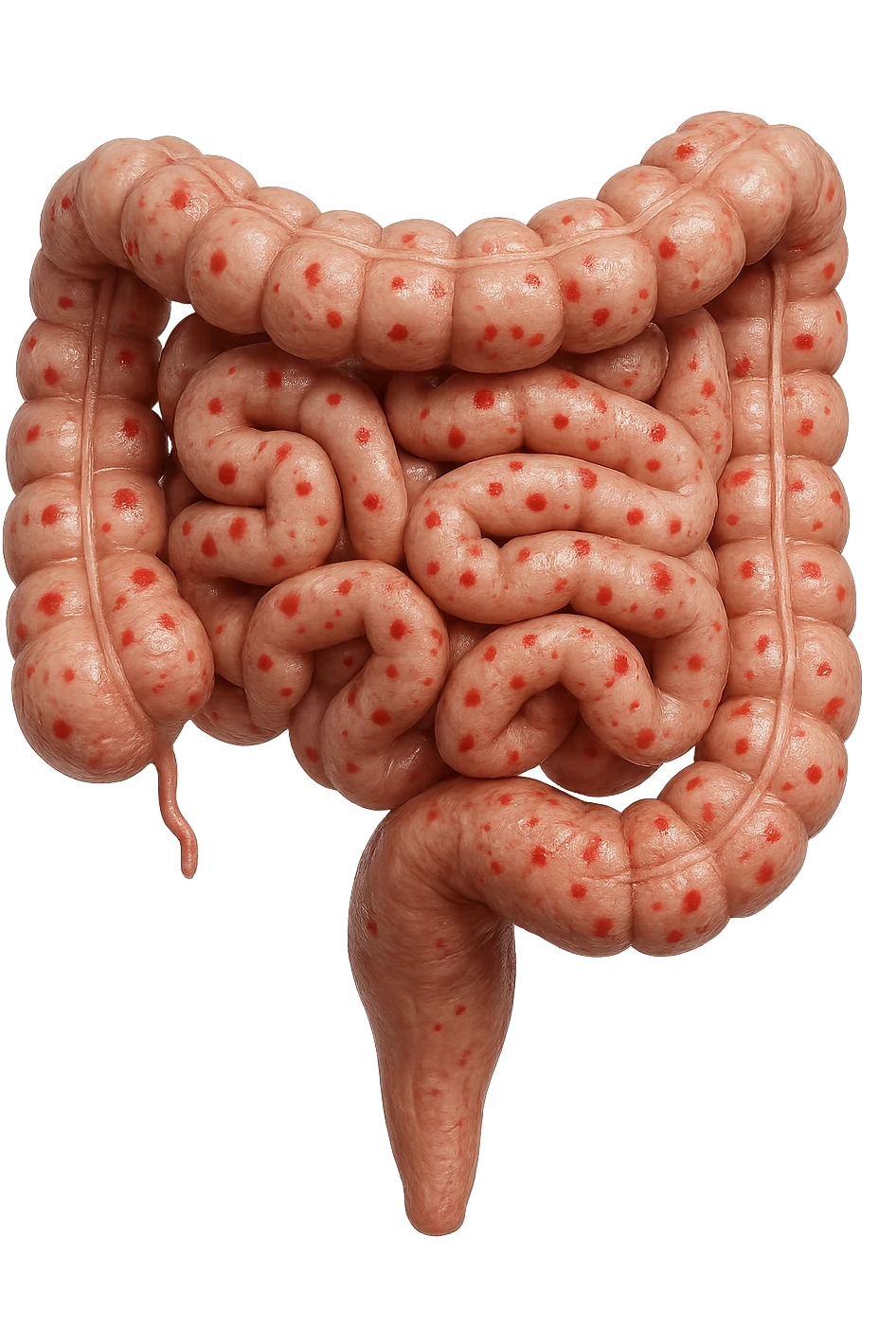 intestino umano anatomico CON RED SPOT SPARSI
IPERREALISTICO 4K emoji