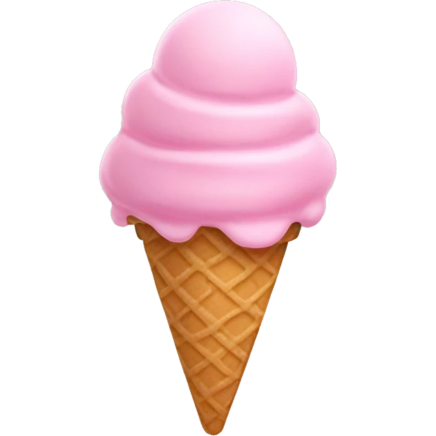 Pastell pink ice cream  emoji