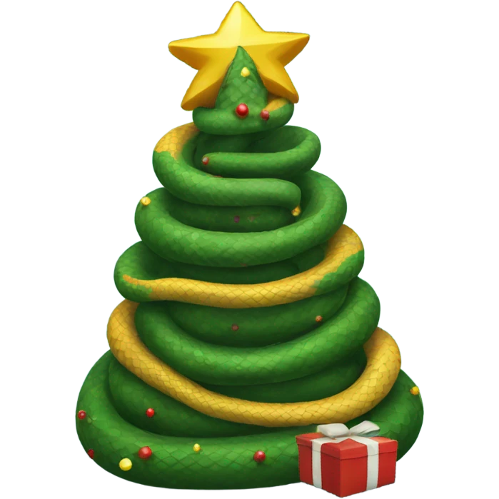snake christmas tree emoji