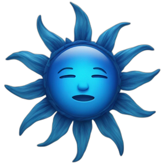 Blue sun emoji