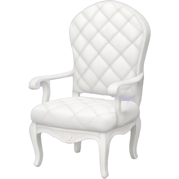 White quilted vanity chair  emoji